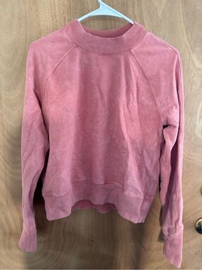 Lululemon Stone Washed Crew Neck Sweatshirt Coral/pink 6